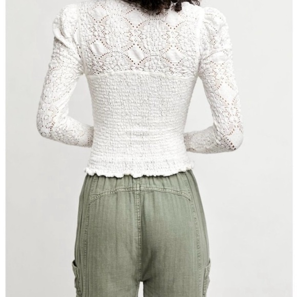 Free People corset, smocked top size large - Picture 2 of 10